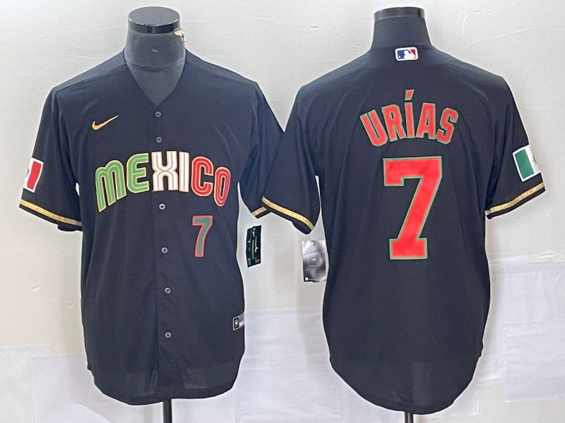 Men 2023 World Cub Mexico #7 Urias Black Nike MLB Jersey style 91838->more jerseys->MLB Jersey